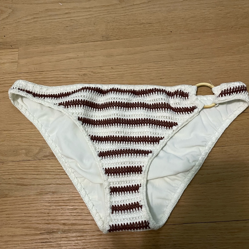 striped crochet bikini bottoms